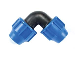 RACCORDO A COMPRESSIONE GOMITO 90  ° PN16- -  EE ¸ mm.16x16 - 20 pezzi