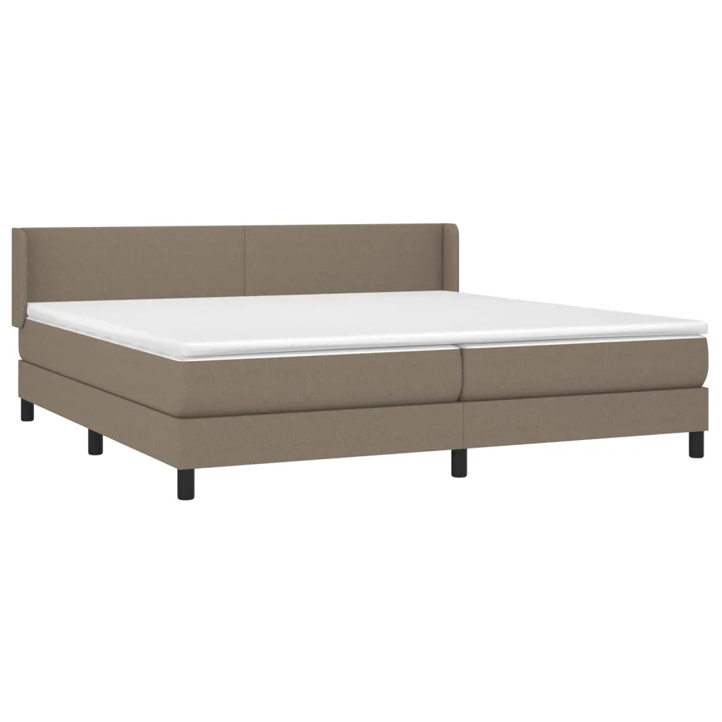 Giroletto a Molle con Materasso Tortora 200x200 cm in Tessuto