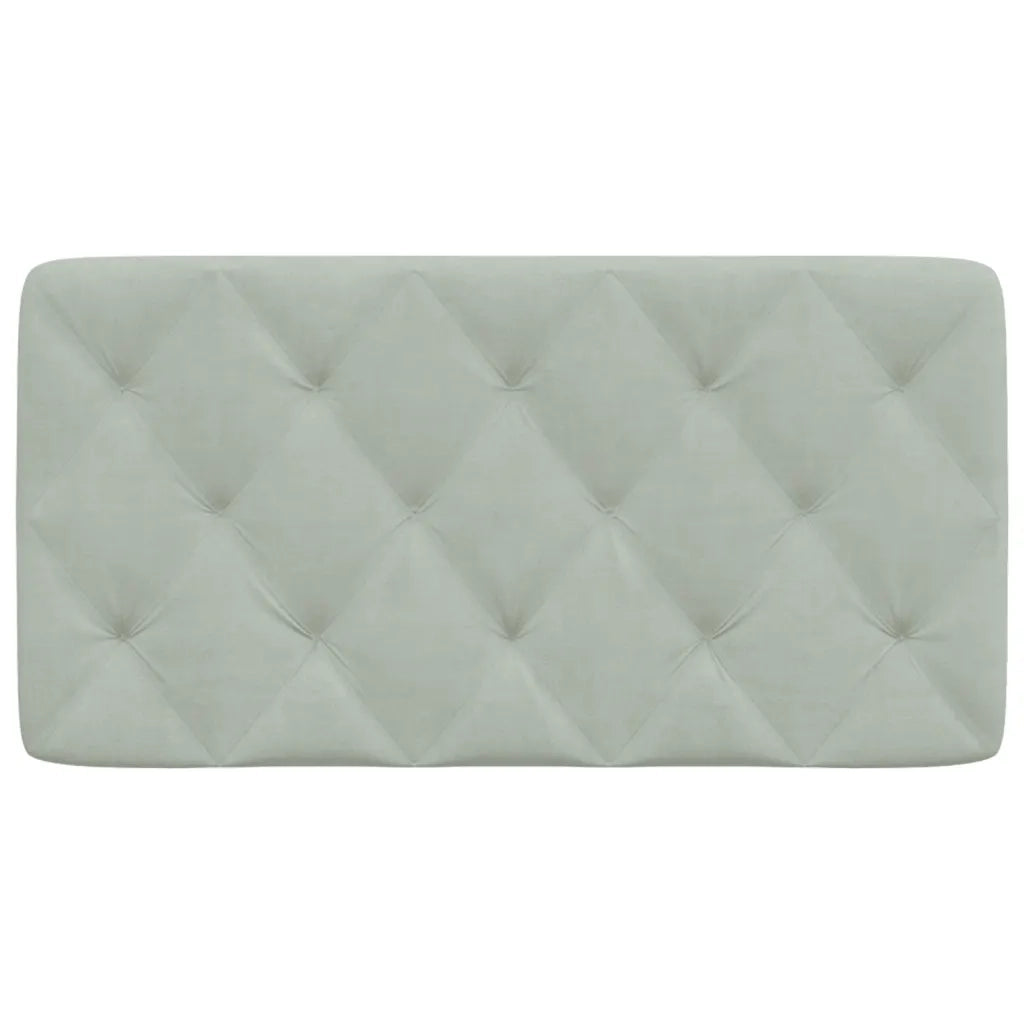 Cuscino Testiera Grigio Chiaro 100 cm in Velluto CFW4791112