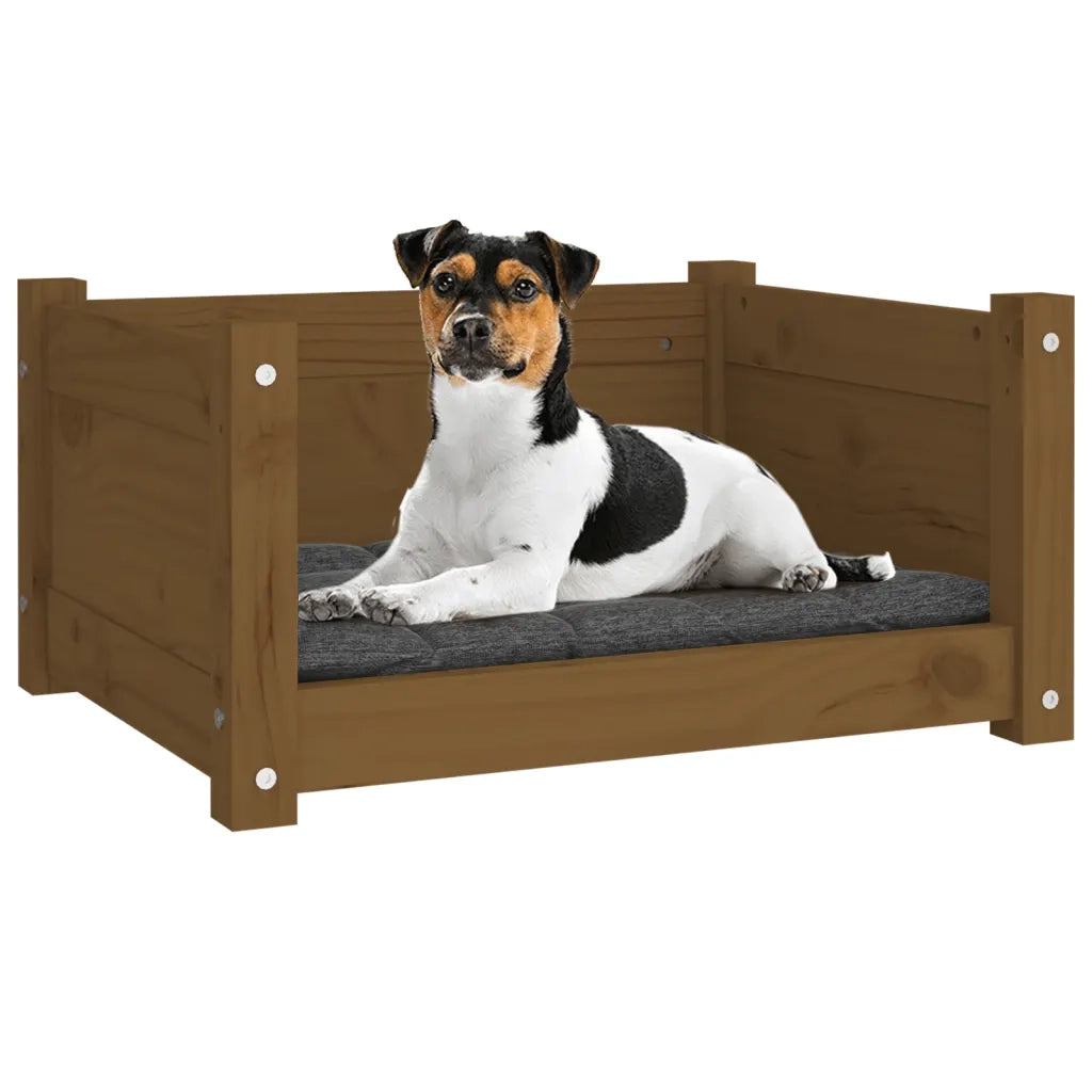 Cuccia per Cani Ambra 55,5x45,5x28 cm Legno Massello di Pino 821445