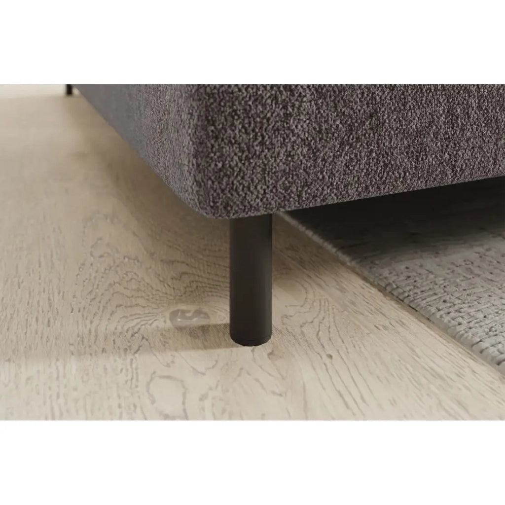 Divano angolare sinistro convertibile BARNEA 208 cm marrone con contenitore