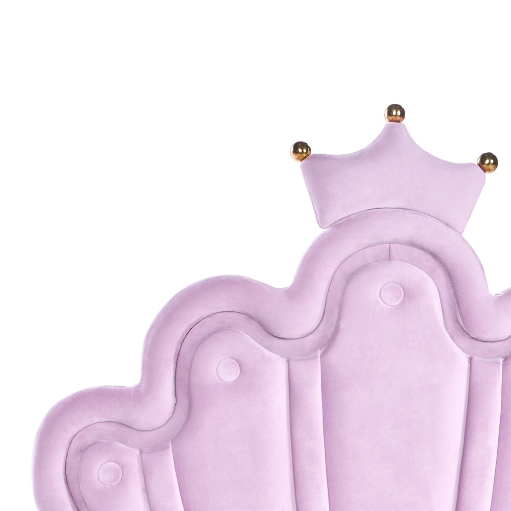 Letto singolo con LED in velluto viola con base a doghe 90 x 200 cm  cameretta Moderna Tradizionale