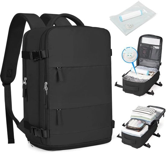 Borsa a vuoto per viaggiatore con sistema di compressione per viaggi, borsa a vuoto per viaggi con compressore impermeabile per uomo
