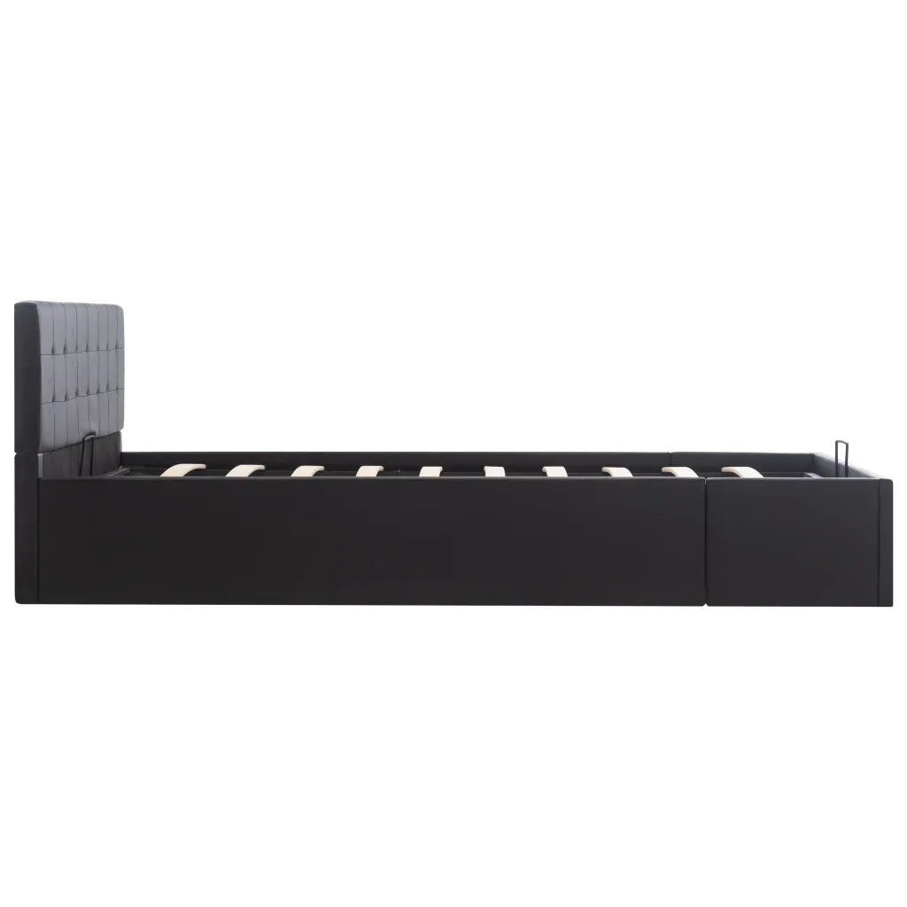 Giroletto con Contenitore Idraulico Nero Similpelle 140x200cm cod mxl 53282