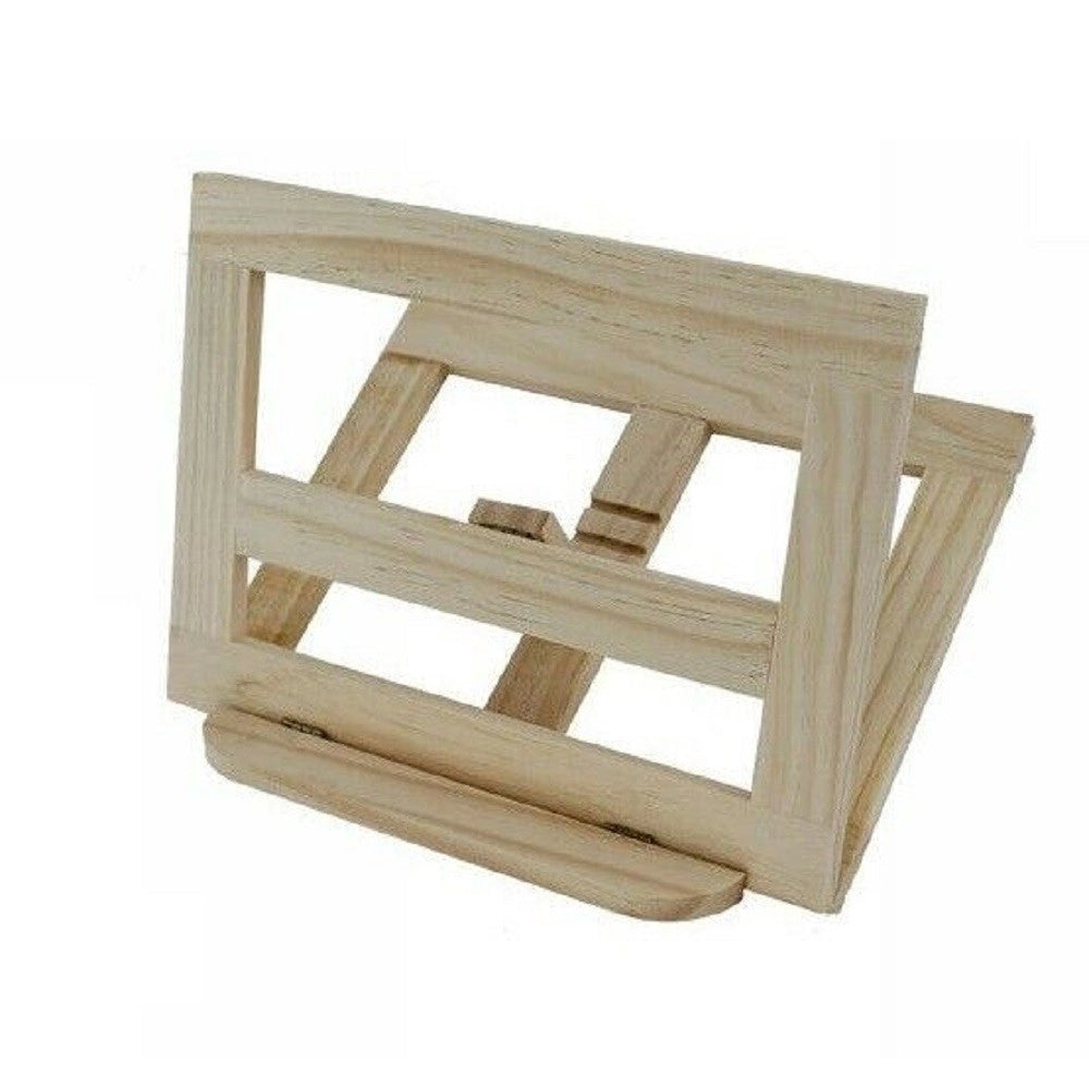 Trade Shop - Base Stand Supporto In Legno Naturale Per Pc Portatile Laptop Regolabile -