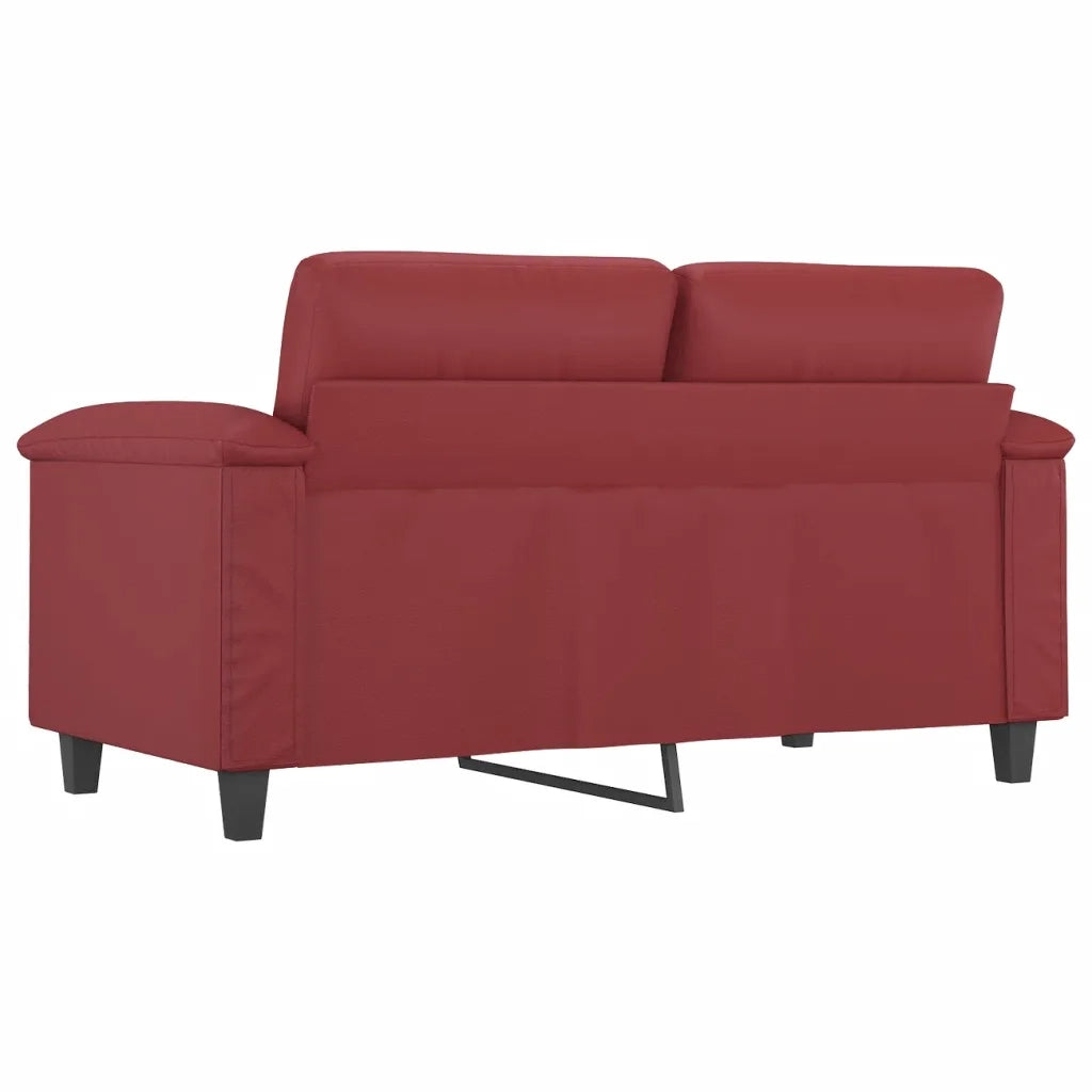 Divano a 2 Posti Rosso Vino 120 cm in Similpelle 359581