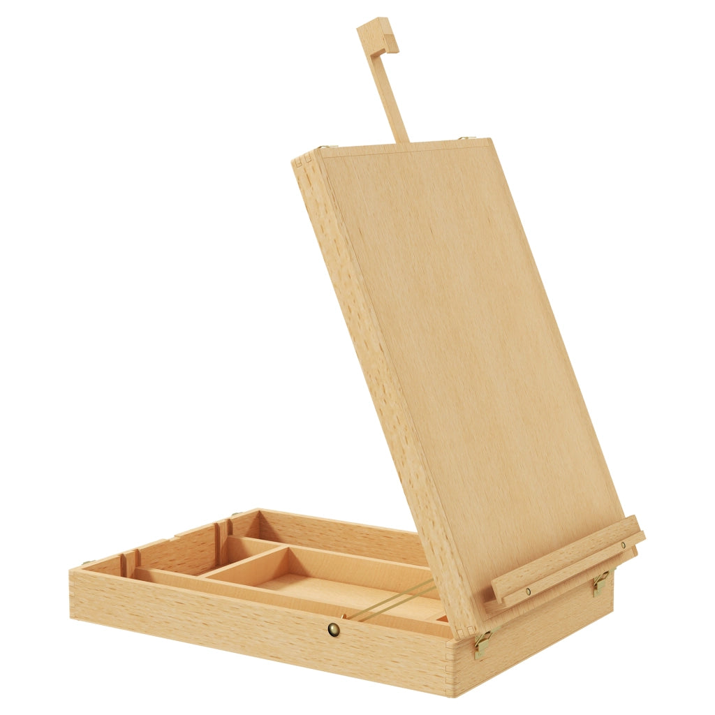Cavalletto da Tavolo in Legno Pieghevole con Altezza e Angolazione Regolabile