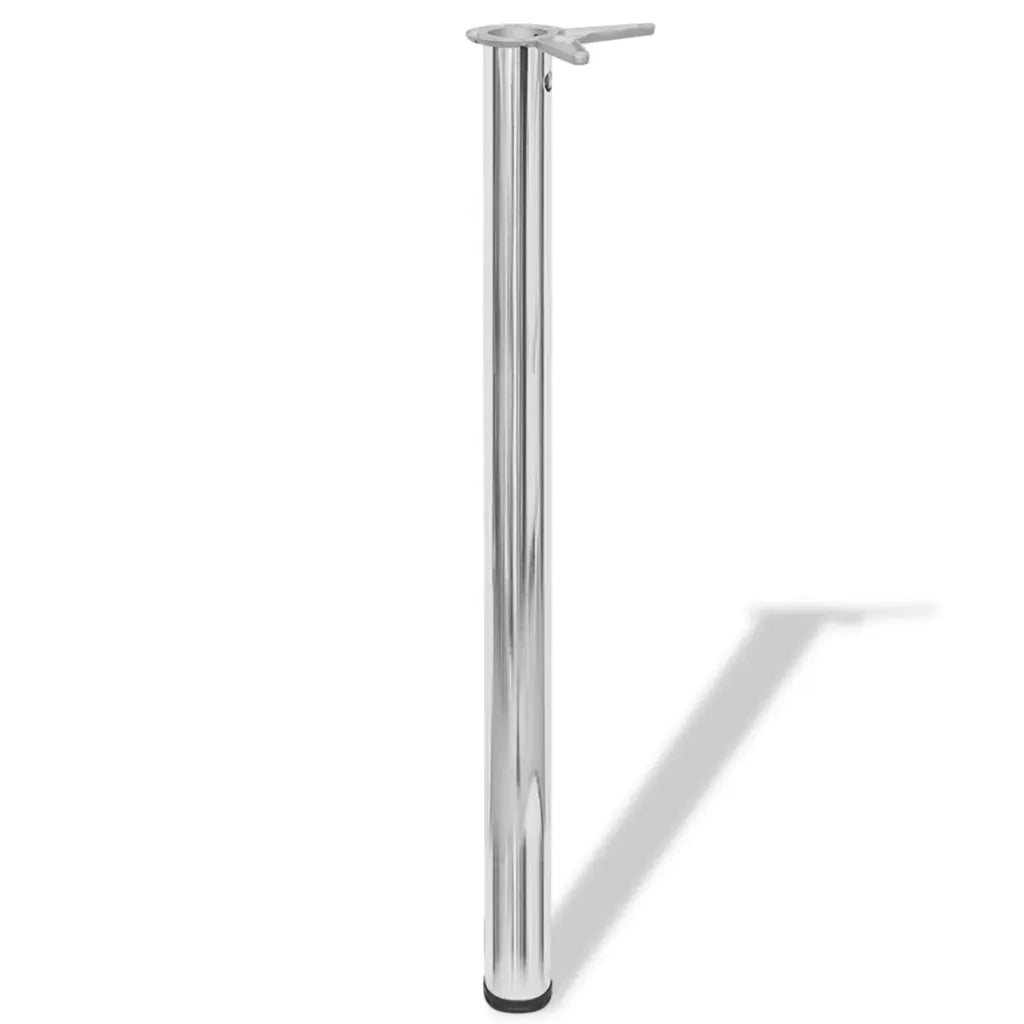 Gambe per Tavolo 4 pz Altezza Regolabile Cromate 870 mm 242134