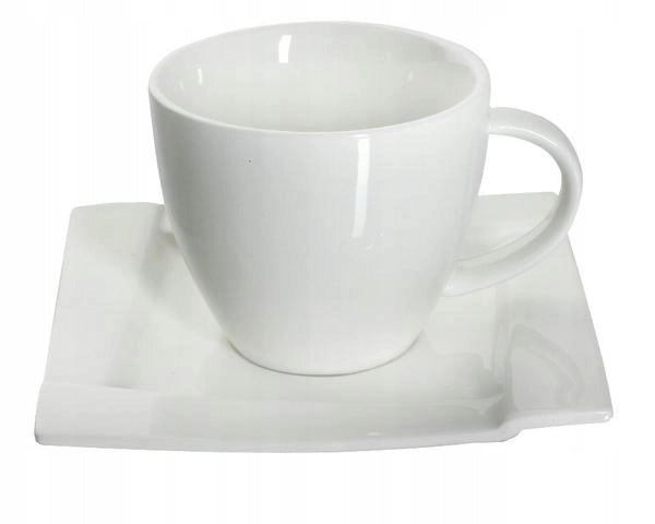 Set di 6 tazze da caffè bianche KADAX da 220 ml in porcellana, idea regalo.