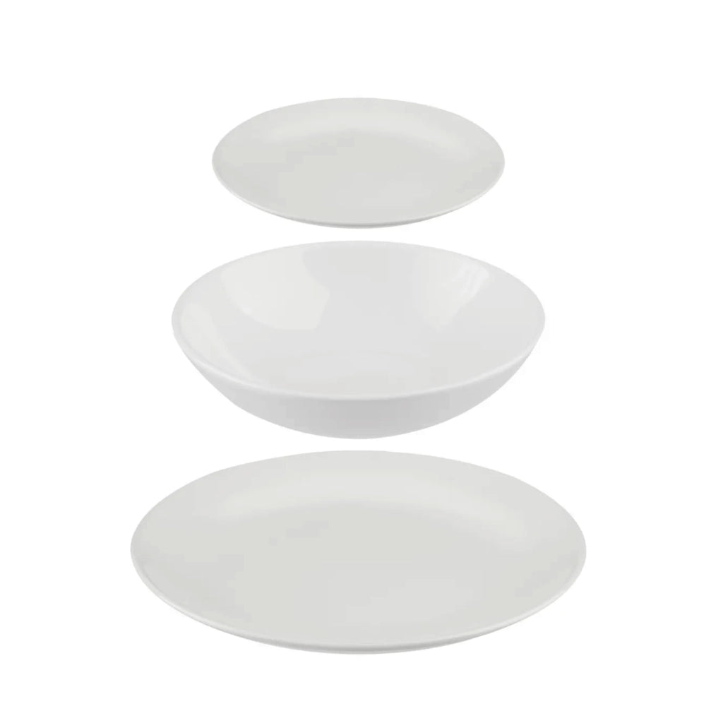 Servizio Piatti Bianco in Terraglia ‚Äì 18 Pezzi
