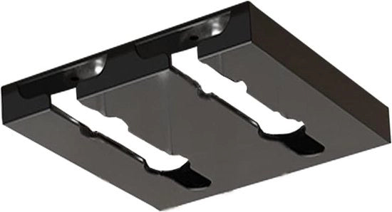 Sostegno per bicchieri da vino in acciaio inossidabile - contenitore per posizionamento sotto la credenza - asciugamani per bicchieri da vino in metallo - conservazione per credenza cucina bar (2 fessure) ripiano per caffè