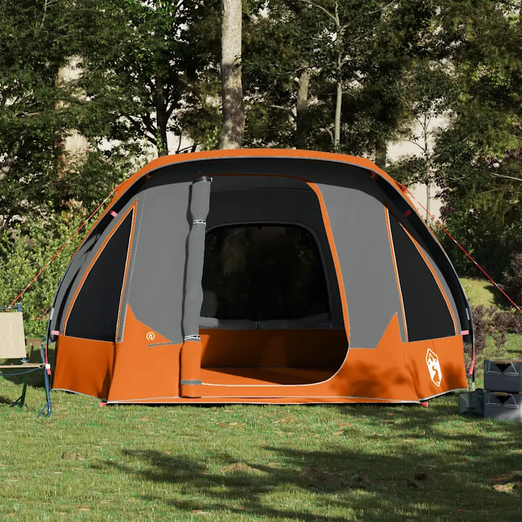 Tenda Familiare Cabina 6 Persone Grigia Arancione Impermeabile 4100669