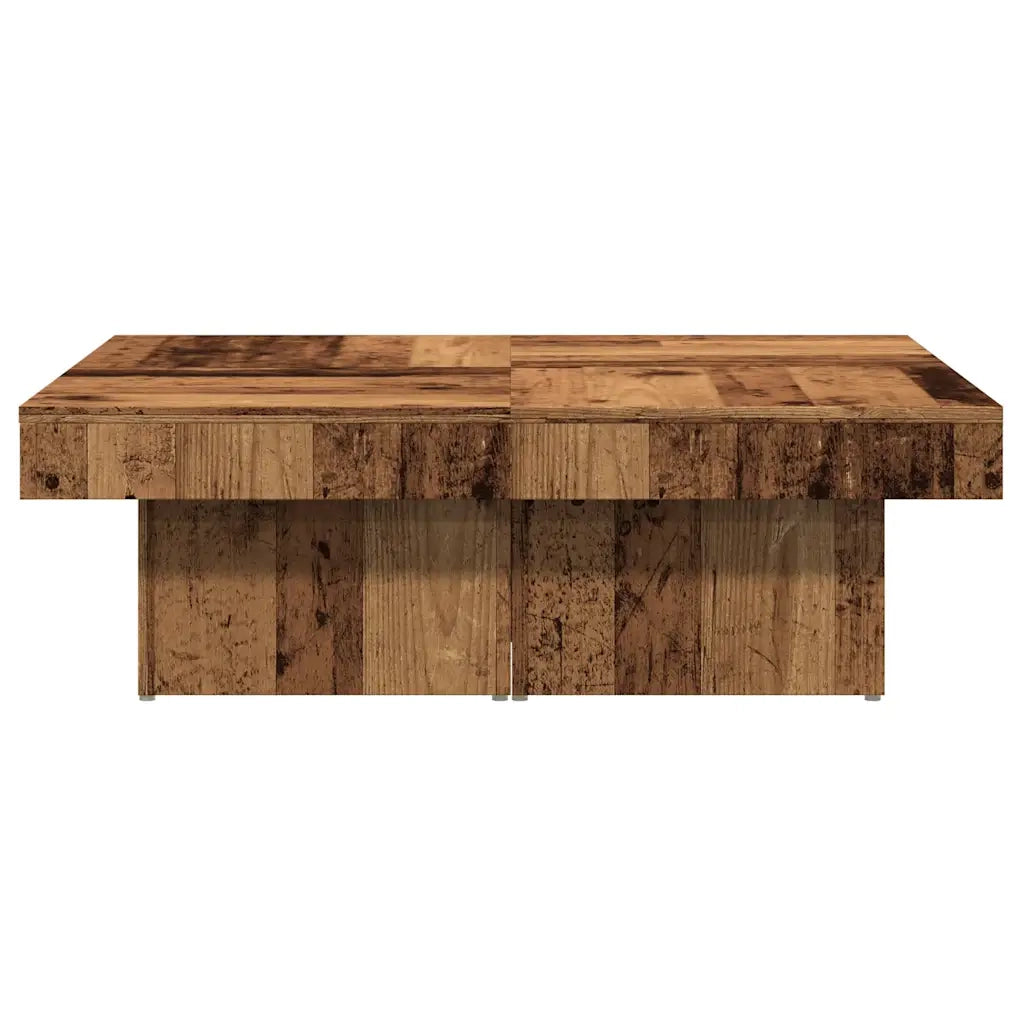 Tavolino da Salotto Legno Antico 90x90x28 cm in Truciolato