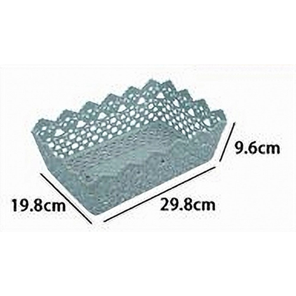 Trade Shop - Cestino Porta Tutto Oggetti Plastica Rettangolare 29.8x19.8x9.6cm Multiuso 79472 -