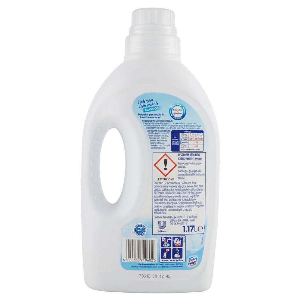 Multipack da 12 detersivi lyso form igienizzanti classici doppia azione 18 lavaggi