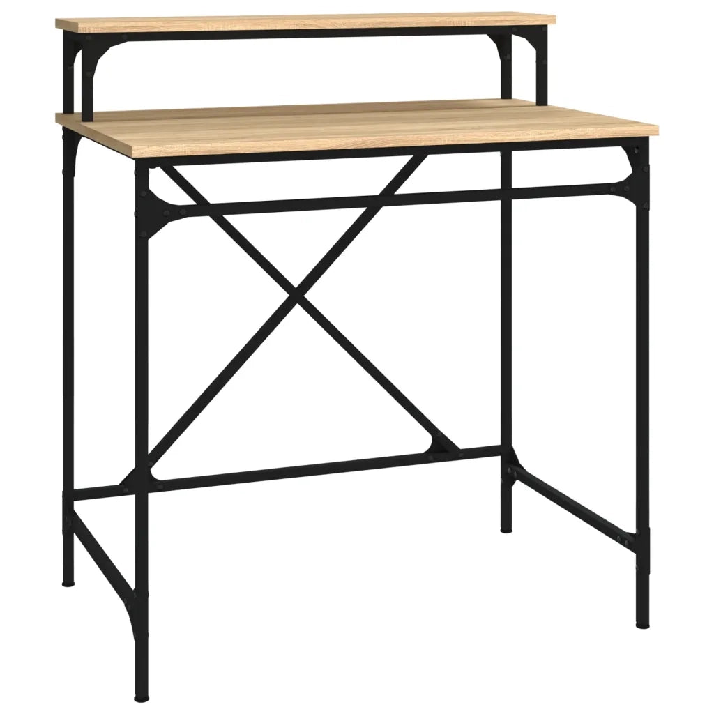 Scrivania Rovere Sonoma 80x50x90 cm Legno Multistrato e Ferrocod mxl 130344
