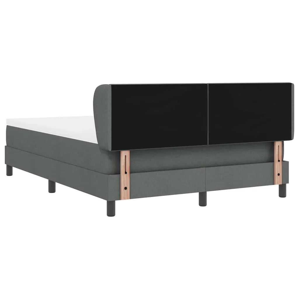 Letto a molle con materasso Grigio scuro 140 x 200 cm Tessuto 3340088