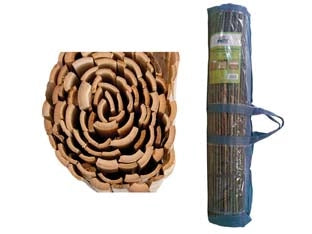 ARELLA IN BAMBU' MEZZA CANNA  filo metallo passante mt.1,5x3    VETTE