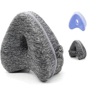 Cuscino per dormire sul lato, cuscino per linea delle anche, cuscino per ginocchia e caviglie in schiuma espansa, cuscino di supporto in schiuma per alleviare le anche, le ginocchia, i giunti, i nervi e i muscoli, spallacci regolabili (grigio).