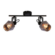 Plafoniera/Applique Candellux Randi nera vetro fumé 2xE14 15W