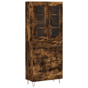 Credenza | Madia | Buffet da pranzo | Armadio da pranzo Rovere Fumo 69,5x34x180 cm in Legno Multistrato