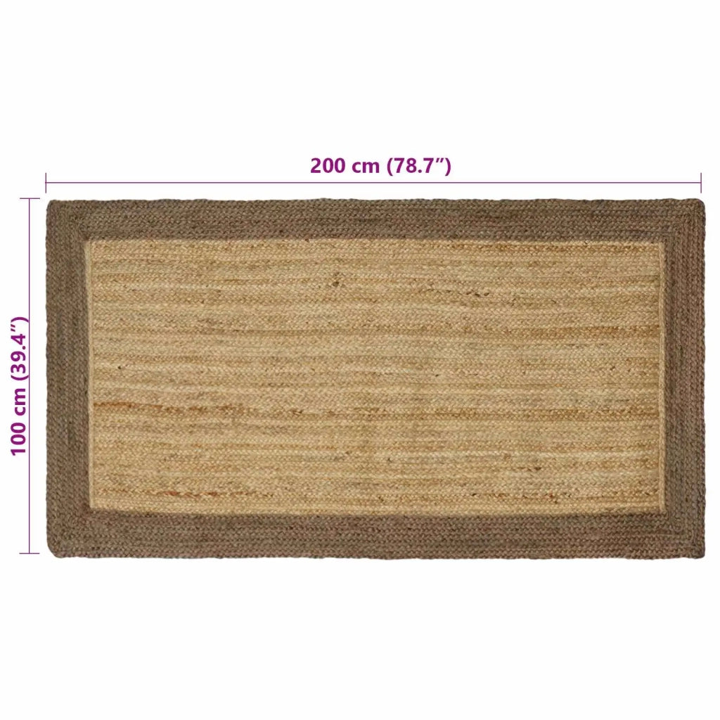 Tappeti per area Naturale e Grigio 100 x 200 cm Juta 42010668