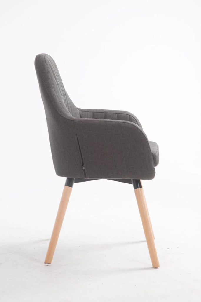 Poltroncina Florian in tessuto grigio scuro,natura