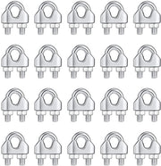 Umbilicali a U per cavi - Acciaio inossidabile 304 - Resistenti e Duraturi - Installazione Facile - 20 Unità - Alta Resistenza - Cavi elettrici fissatori