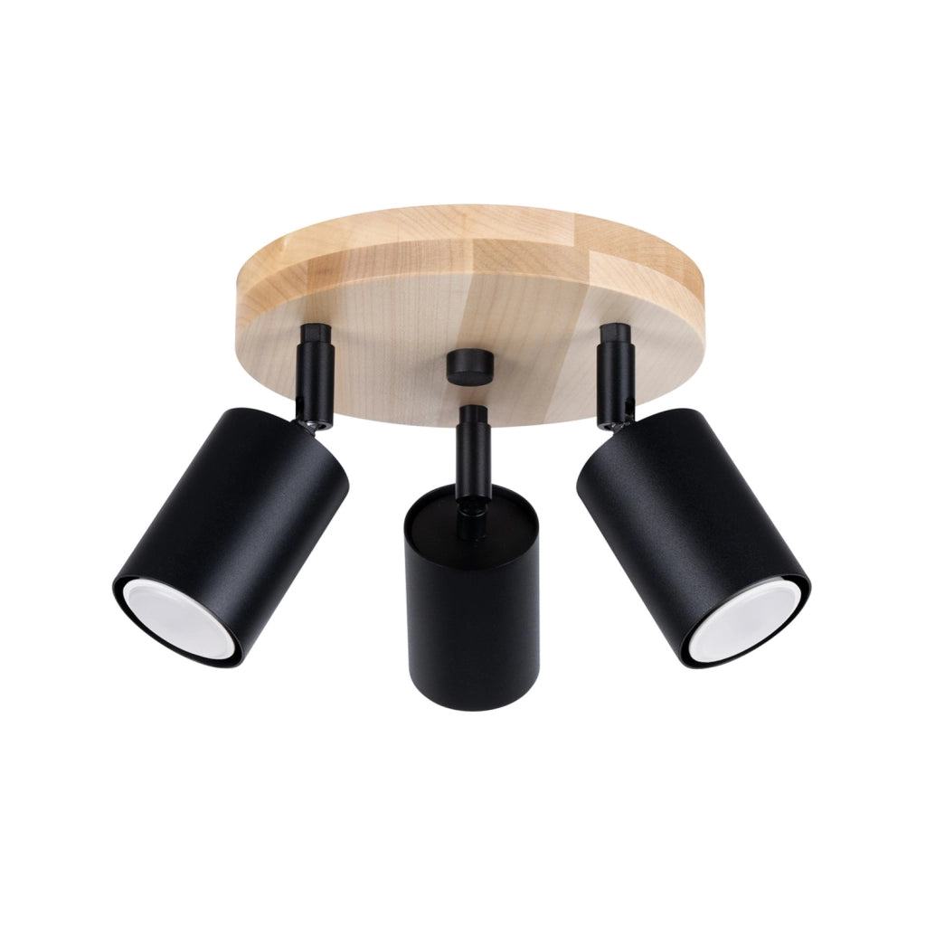 Lampada a soffitto VERDO 3P nero