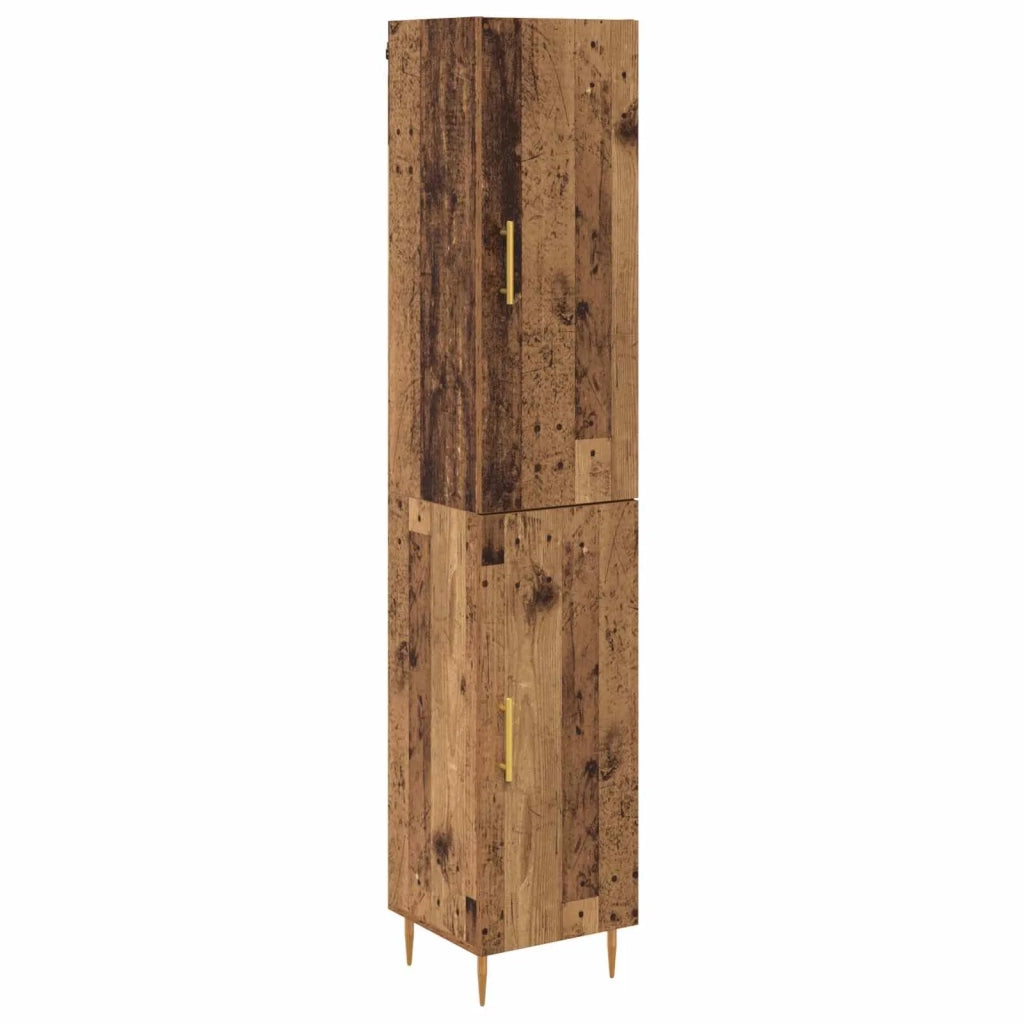 Credenza 2 pcs Legno vecchio Legno multistrato