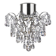 Lampada a Soffitto Classica Bella Acciaio Cromo Vetro 1 Luce Gu10