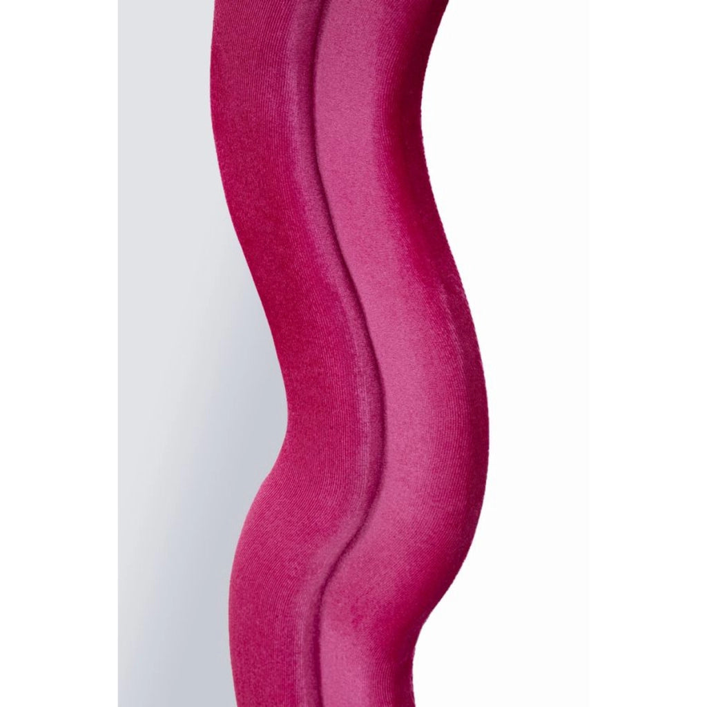 Specchio da parete Miki XL con cornice in velluto fucsia