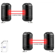 2 BARRIERE IR ATTIVI ORIENTABILI DOPPIO FASCIO SINCRO Securvera SD-BEC2BDRSOE