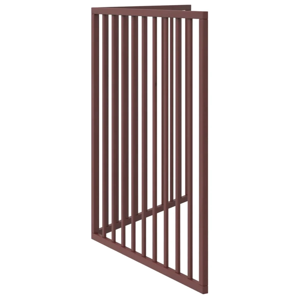 Cancelletto di sicurezza pieghevole per cani a 2 pannelli 160 cm legno di pioppo marrone 02_0023035