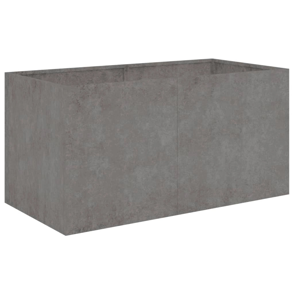 Portavaso per fioriera aiuola rialzata piante fiori terrazzo giardino 80 x 40 x 40 cm acciaio corten marrone 02_0037868