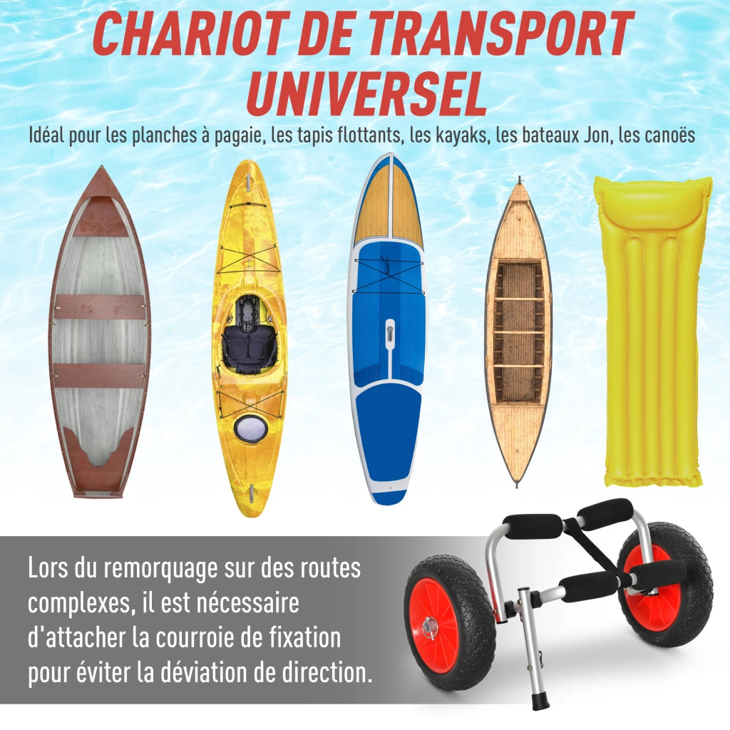 Carrello Pieghevole Trasporto Kayak ¨C Zephmum ¨C Alluminio Max 70 Kg