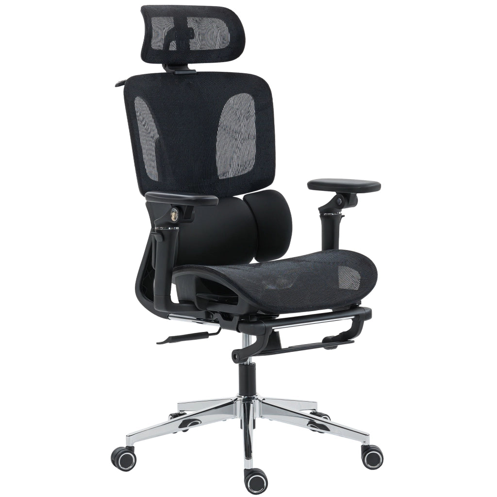 Sedia da Ufficio Ergonomica ¨C Xylo ¨C Braccioli 6D, Poggiatesta e Seduta Regolabili, Nero