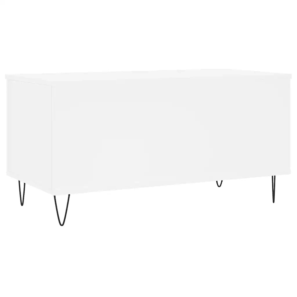 Tavolino da salotto | Tavolino da caff¨¨ | Tavolino da Soggiorno Bianco 90x44,5x45 cm in Legno Multistrato
