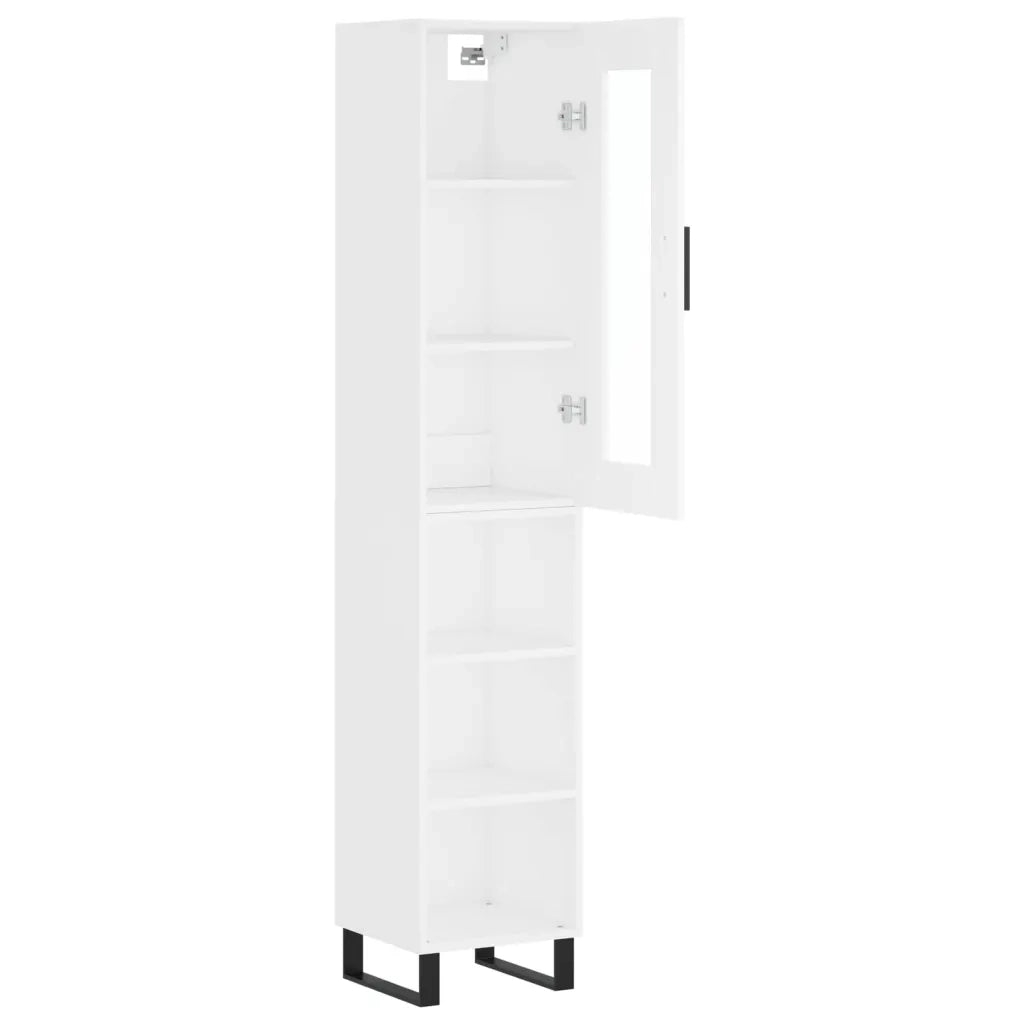 Credenza Bianca 34,5x34x180 cm in Legno Multistrato 3199385