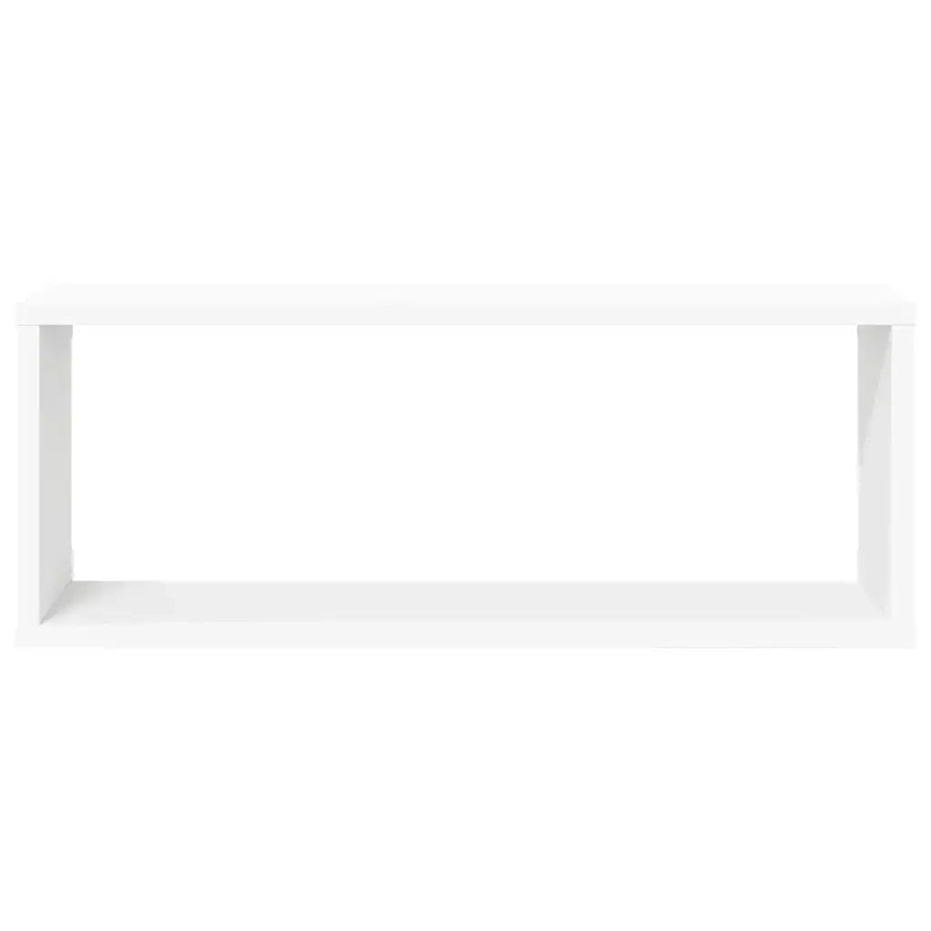 Mensole Parete a Cubo 2 pz Bianche 60x15x23 cm Truciolato cod mxl 50071