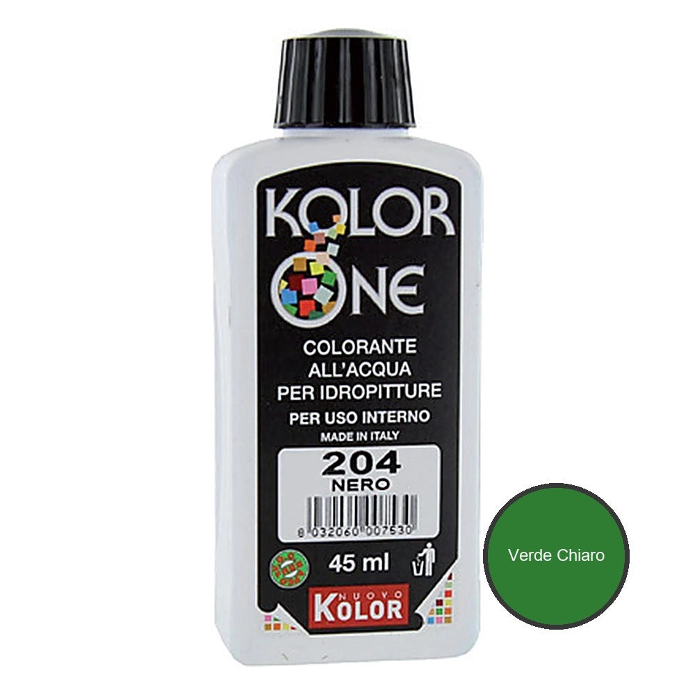 Colorante concentrato per idropitture e smalti all'acqua 45 ml *** misura verde chiaro n.7, confezione 1