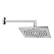 BRACCIO CON SOFFIONE QUADRATO IN OTTONE CROMATO MODELLO CUBE 210X210 MONOGETTO - BRACCIO TONDO   BOSSINI SRL