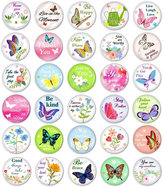 30 pezzi di magneti per lavagna magnetica, magneti farfalla, magneti frigorifero, regalo divertente, lavagna bianca, cucina, armadi scolastici, aula classe, ufficio, magneti decorativi, regali per adulti e bambini.