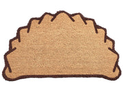 Zerbino naturale in cocco con fondo antiscivolo 45 x 75 cm decorazione stampa dumpling tappetino di benvenuto antiscivolo