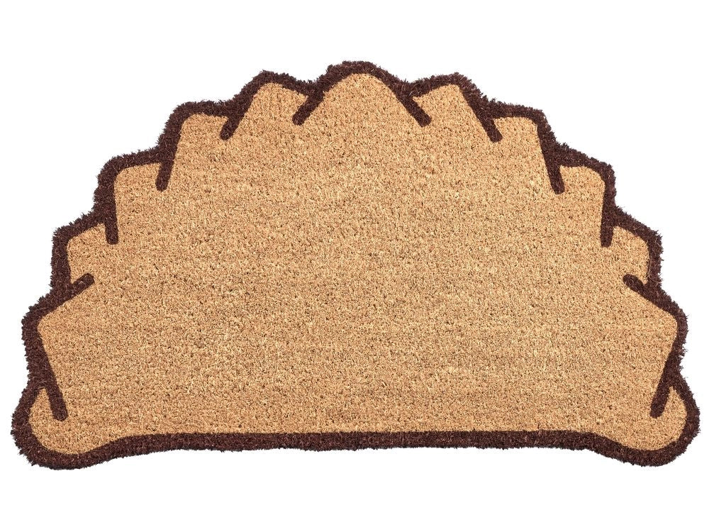 Zerbino naturale in cocco con fondo antiscivolo 45 x 75 cm decorazione stampa dumpling tappetino di benvenuto antiscivolo