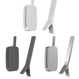 Emuca Appendiabiti per armadio Sling, 600 - 830, Cromato brillo, Acciaio e Tecnoplastica, 1 u.