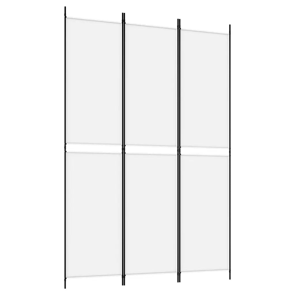 Divisorio a 3 Pannelli bianco 150x220 cm in Tessuto 350242