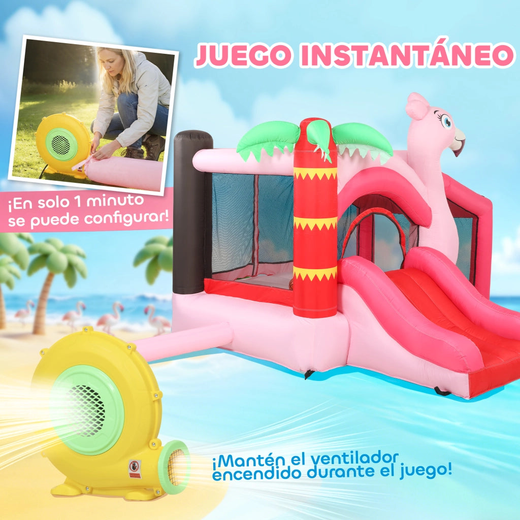 Castello Gonfiabile per Bambini ¨C Xylo ¨C con Scivolo Trampolino Piscina Palline Canestro 255x230x196cm
