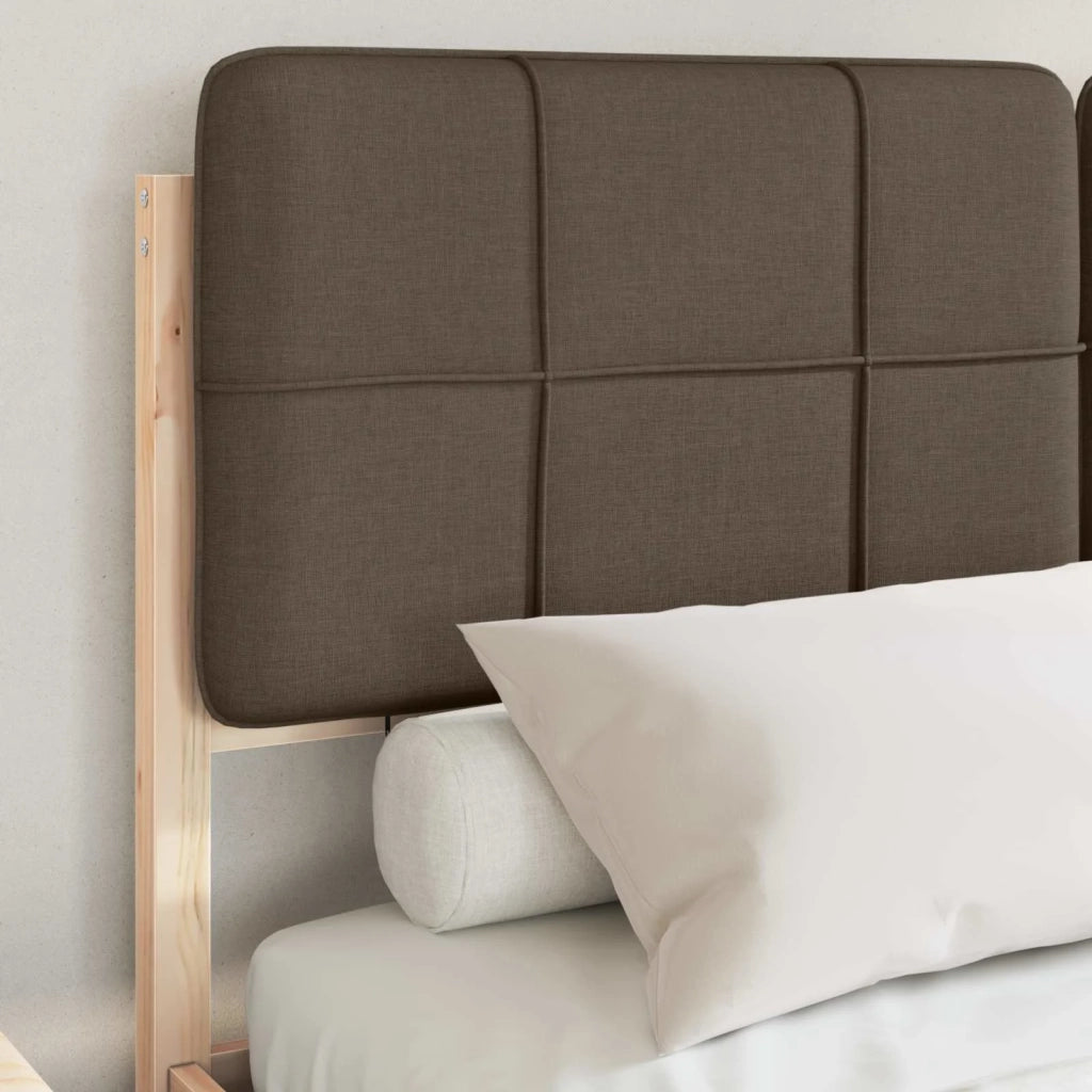 Letto con Testiera Rivestita Talpa 140 x 190 cm Pino massello