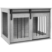 Gabbia Gabbietta per Cani Interna ¨C zephmum ¨C Effetto Legno 80x54x57 cm